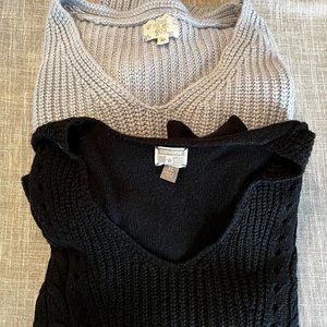 2 Cropped Sweaters | Converse and Hippie Rose